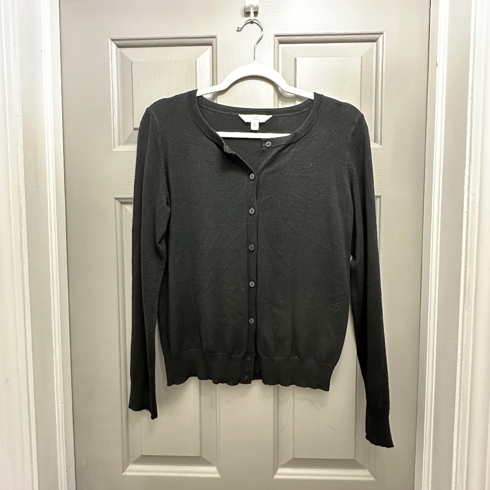 Time and Tru Crew Neck Button Up Cardigan